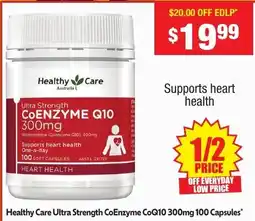Chemist Warehouse Healthy Care Ultra Strength CoEnzyme CoQ10 300mg offer