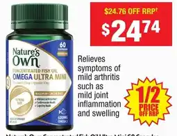 Chemist Warehouse Nature's Own Concentrated Fish Oil Ultra Mini offer