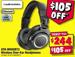 JB Hi-Fi ATH-M50XBT2 Wireless Over-Ear Headphones offer