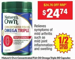 Chemist Warehouse Nature's Own Concentrated Fish Oil Omega Triple offer