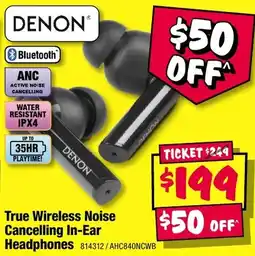 JB Hi-Fi True Wireless Noise Cancelling In-Ear Headphones offer