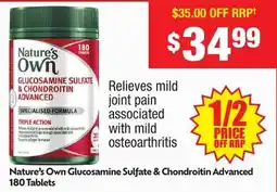 Chemist Warehouse Nature's Own Glucosamine Sulfate & Chondroitin Advanced offer