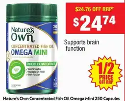 Chemist Warehouse Nature's Own Concentrated Fish Oil Omega Mini offer