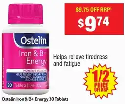 Chemist Warehouse Ostelin Iron & B+ Energy offer