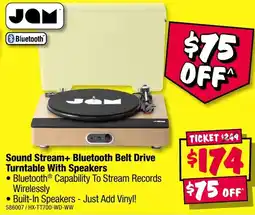 JB Hi-Fi Sound Stream+ Bluetooth Belt Drive Turntable With Speakers offer