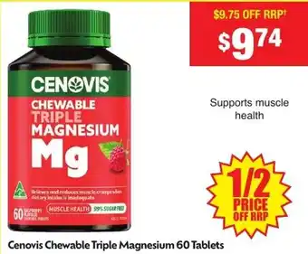 Chemist Warehouse Cenovis Chewable Triple Magnesium offer