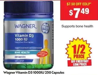 Chemist Warehouse Wagner Vitamin D3 1000IU offer