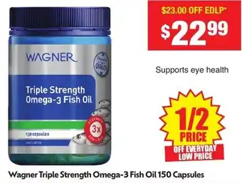 Chemist Warehouse Wagner Triple Strength Omega-3 Fish Oil offer