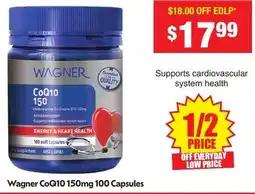 Chemist Warehouse Wagner CoQ10 150mg offer