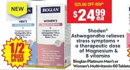 Chemist Warehouse Bioglan Platinum Men's or Women's Multivitamin offer