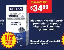 Chemist Warehouse Bioglan Platinum Probiotics 100 Billion offer