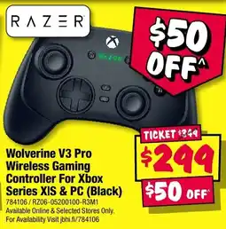 JB Hi-Fi Wolverine V3 Pro Wireless Gaming Controller For Xbox Series XIS & PC (Black) offer