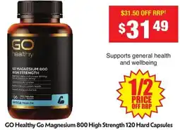 Chemist Warehouse GO Healthy Go Magnesium 800 High Strength 120 Hard Capsules offer