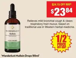 Chemist Warehouse Wanderlust Mullein Drops offer