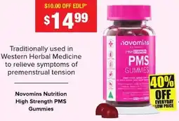 Chemist Warehouse Novomins Nutrition High Strength PMS Gummies offer