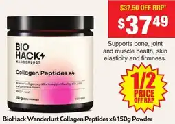 Chemist Warehouse BioHack Wanderlust Collagen Peptides x4 Powder offer