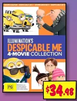 JB Hi-Fi Despicable Me 4-Movie Collection Blu-ray offer