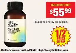 Chemist Warehouse BioHack Wanderlust NMN 500 High Strength offer