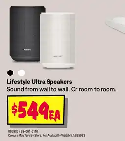 JB Hi-Fi Lifestyle Ultra Speakers offer