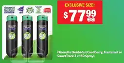 Chemist Warehouse Nicorette QuickMist Cool Berry, Freshmint or SmartTrack offer
