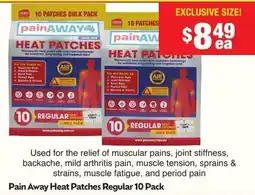 Chemist Warehouse Pain Away Heat Patches Regular offer