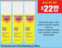 Chemist Warehouse Perskindol Active Pain Relief Spray offer