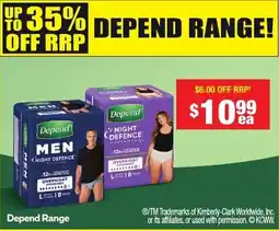 Chemist Warehouse Depend Range offer
