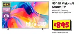 JB Hi-Fi 50" 4K Vision Al Smart TV offer
