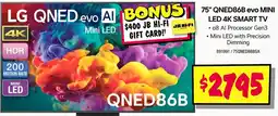 JB Hi-Fi 75" QNED86B evo MINI LED 4K SMART TV offer