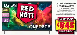 JB Hi-Fi 43" QNED80B evo MINI LED 4K SMART TV offer