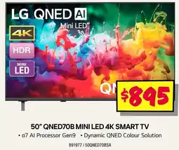 JB Hi-Fi 50" QNED70B MINI LED 4K SMART TV offer