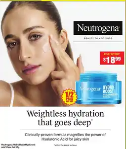 Chemist Warehouse Neutrogena Hydro Boost Hyaluronic Acid Water Gel offer