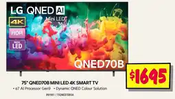 JB Hi-Fi 75" QNED70B MINI LED 4K SMART TV offer