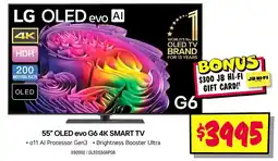 JB Hi-Fi 55" OLED evo G6 4K SMART TV offer