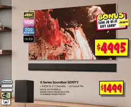 JB Hi-Fi G Series Soundbar SG10TY offer
