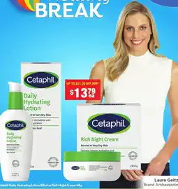Chemist Warehouse Cetaphil daily hydrating lotion or rich night cream offer