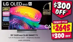 JB Hi-Fi 55" OLED evo C6 4K SMART TV offer