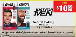 Chemist Warehouse Just for Men Hair Colour or Moustache & Beard Colour offer