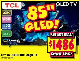 JB Hi-Fi 85" 4K QLED UHD Google TV offer