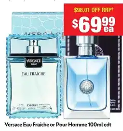 Chemist Warehouse Versace Eau Fraîche or Pour Homme edt offer