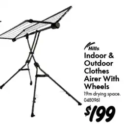 Bunnings Indoor & Outdoor Clothes Airer With Wheels offer