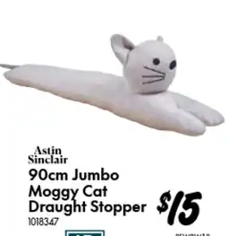 Bunnings Jumbo Moggy Cat Draught Stopper offer