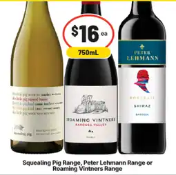 IGA Liquor Squealing Pig Range, Peter Lehmann Range or Roaming Vintners Range offer