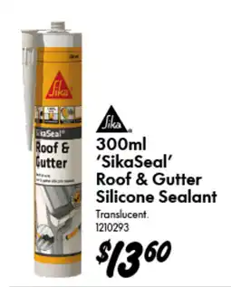 Bunnings SikaSeal Roof & Gutter Silicone Sealant offer