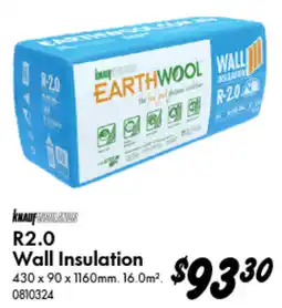 Bunnings R2.0 Wall Insulation offer