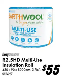 Bunnings R2.5HD Multi-Use Insulation Roll offer