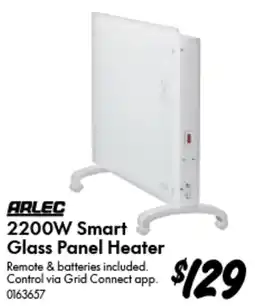 Bunnings 2200W Smart Glass Panel Heater offer