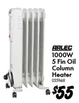 Bunnings 1000W 5 Fin Oil Column Heater offer