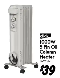 Bunnings 1000W 5 Fin Oil Column Heater offer