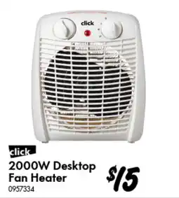 Bunnings 2000W Desktop Fan Heater offer